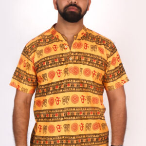 Devotional- Aum- Short Kurtha (yellow)